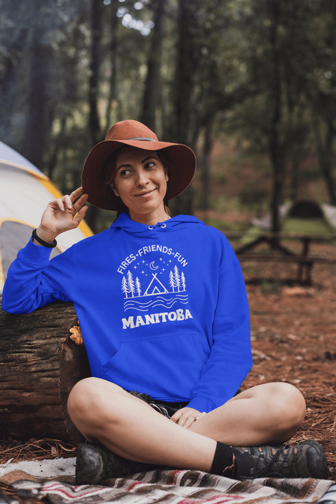 C & Win Sports Manitoba-Fires, Friends, Fun Hoodie Royal / S - C & Win Sports